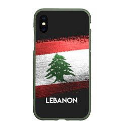 Чехол iPhone XS Max матовый Lebanon Style, цвет: 3D-темно-зеленый