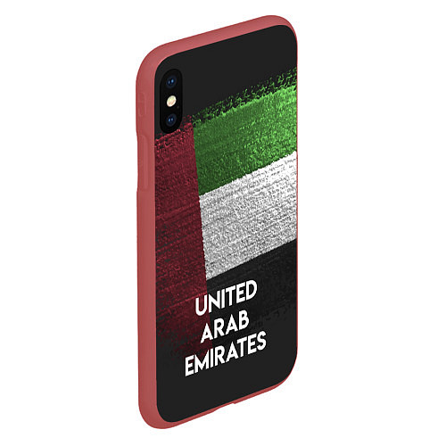 Чехол iPhone XS Max матовый United Arab Emirates Style / 3D-Красный – фото 2
