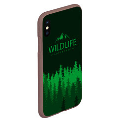 Чехол iPhone XS Max матовый Wildlife Adventure, цвет: 3D-коричневый — фото 2