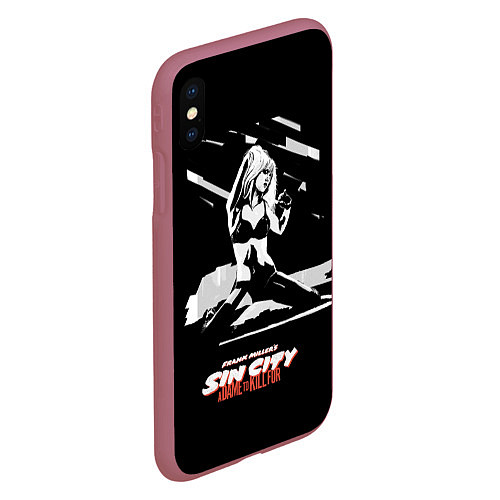 Чехол iPhone XS Max матовый Sin City: Nancy / 3D-Малиновый – фото 2