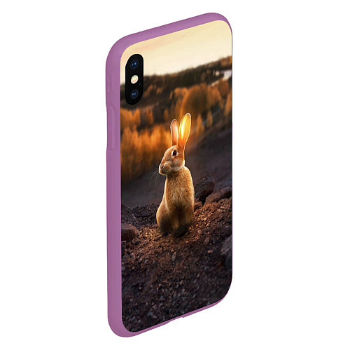 Чехол iPhone XS Max матовый Солнечный зайчик / 3D-Фиолетовый – фото 2