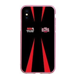 Чехол iPhone XS Max матовый MMA Elite, цвет: 3D-розовый