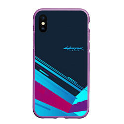 Чехол iPhone XS Max матовый Cyberpunk 2077