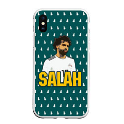 Чехол iPhone XS Max матовый Salah Style, цвет: 3D-белый