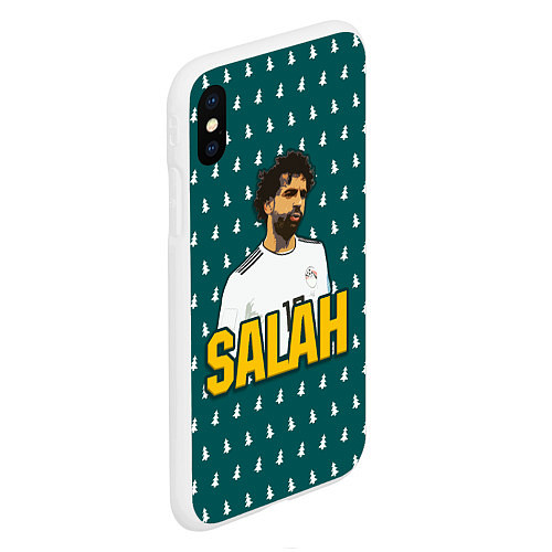 Чехол iPhone XS Max матовый Salah Style / 3D-Белый – фото 2