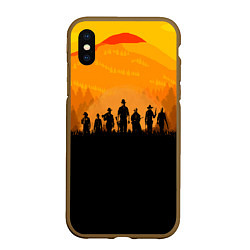 Чехол iPhone XS Max матовый Red Dead Redemption: Orange Sun