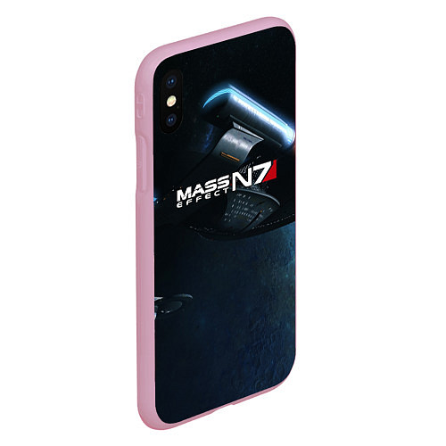 Чехол iPhone XS Max матовый Mass Effect N7 / 3D-Розовый – фото 2