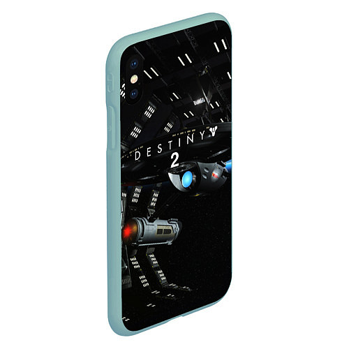 Чехол iPhone XS Max матовый Destiny 2: Dark Galaxy / 3D-Мятный – фото 2