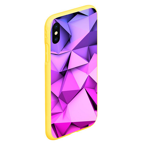 Чехол iPhone XS Max матовый ABSTRACTION SHAPE / 3D-Желтый – фото 2