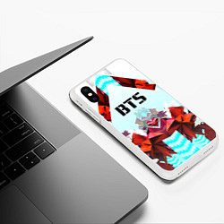 Чехол iPhone XS Max матовый BTS Love, цвет: 3D-белый — фото 2