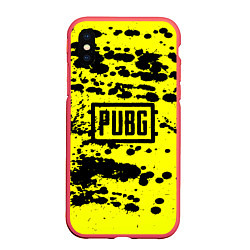 Чехол iPhone XS Max матовый PUBG: Yellow Stained