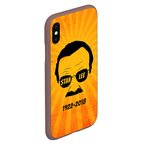 Чехол iPhone XS Max матовый Stan Lee 1922-2018 / 3D-Коричневый – фото 2