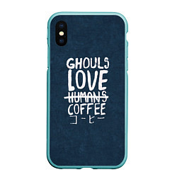 Чехол iPhone XS Max матовый Ghouls Love Coffee