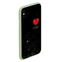 Чехол iPhone XS Max матовый Lil Peep: Broken Heart, цвет: 3D-салатовый — фото 2