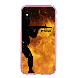 Чехол iPhone XS Max матовый CS:GO Dark Fire