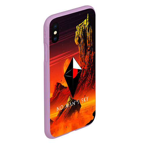 Чехол iPhone XS Max матовый No Man's Sky: Red Dust / 3D-Сиреневый – фото 2