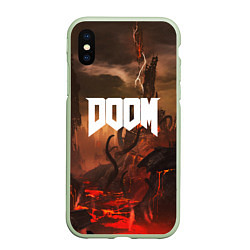 Чехол iPhone XS Max матовый DOOM: Eternal, цвет: 3D-салатовый