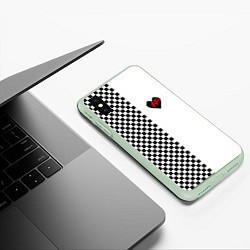 Чехол iPhone XS Max матовый ФРЕНДЗОНА: Шахматы, цвет: 3D-салатовый — фото 2