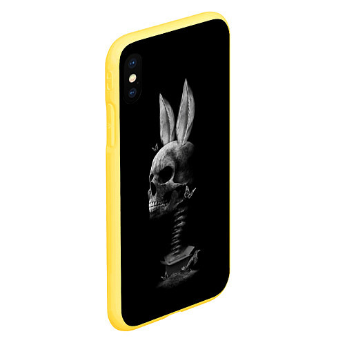 Чехол iPhone XS Max матовый Череп Заи / 3D-Желтый – фото 2