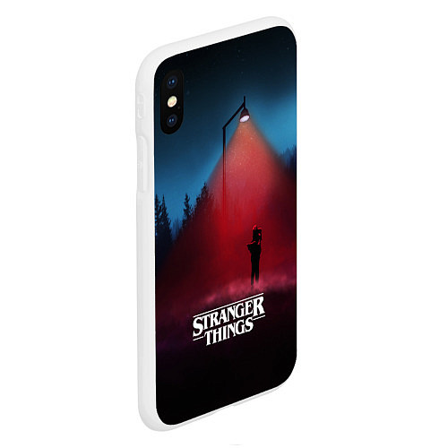 Чехол iPhone XS Max матовый Stranger Things: Red Lantern / 3D-Белый – фото 2