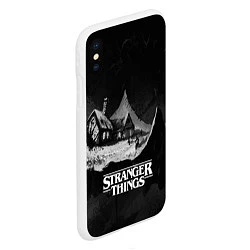 Чехол iPhone XS Max матовый Stranger Things: Black Hut, цвет: 3D-белый — фото 2