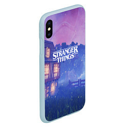 Чехол iPhone XS Max матовый Stranger Things: Magic House, цвет: 3D-голубой — фото 2