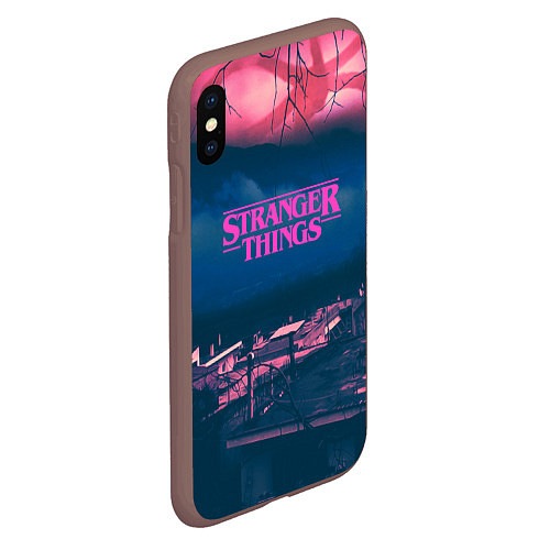 Чехол iPhone XS Max матовый Stranger Things: Pink Heaven / 3D-Коричневый – фото 2