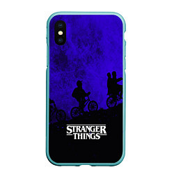 Чехол iPhone XS Max матовый Stranger Things: Moon Biker