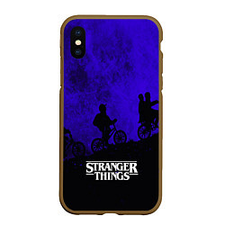 Чехол iPhone XS Max матовый Stranger Things: Moon Biker