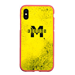 Чехол iPhone XS Max матовый Metro Exodus: Yellow Grunge, цвет: 3D-красный