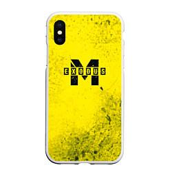 Чехол iPhone XS Max матовый Metro Exodus: Yellow Grunge, цвет: 3D-белый