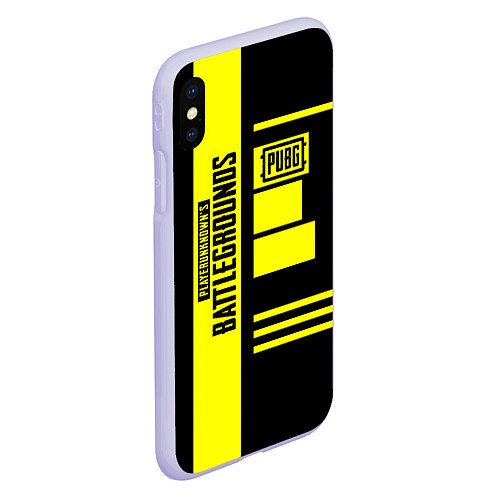 Чехол iPhone XS Max матовый PUBG: Yellow Lifestyle / 3D-Светло-сиреневый – фото 2