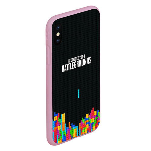 Чехол iPhone XS Max матовый PUBG: Tetris / 3D-Розовый – фото 2