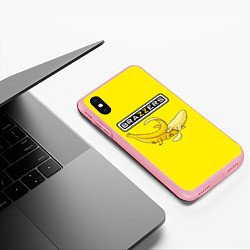 Чехол iPhone XS Max матовый Brazzers: Yellow Banana, цвет: 3D-баблгам — фото 2