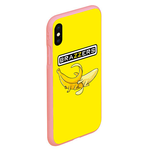 Чехол iPhone XS Max матовый Brazzers: Yellow Banana / 3D-Баблгам – фото 2