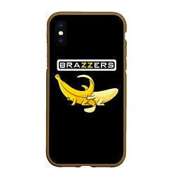 Чехол iPhone XS Max матовый Brazzers: Black Banana, цвет: 3D-коричневый