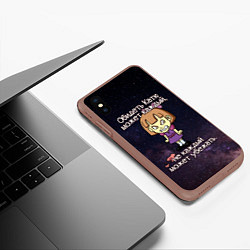 Чехол iPhone XS Max матовый Обидеть Катю, цвет: 3D-коричневый — фото 2
