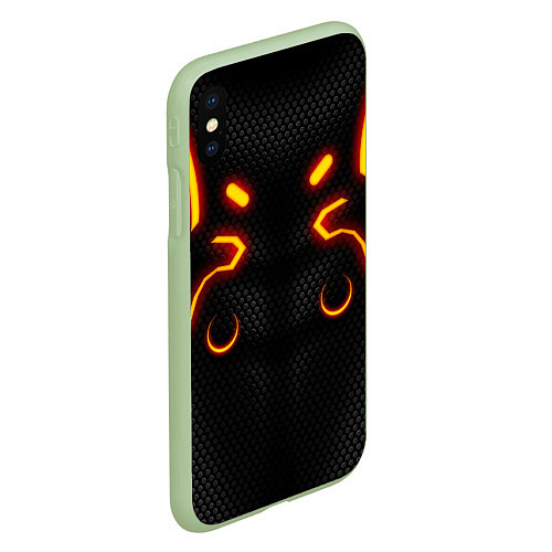 Чехол iPhone XS Max матовый Fortnite Omega / 3D-Салатовый – фото 2