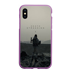 Чехол iPhone XS Max матовый Death Stranding, цвет: 3D-фиолетовый