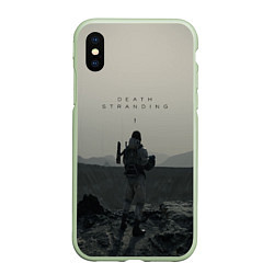 Чехол iPhone XS Max матовый Death Stranding, цвет: 3D-салатовый