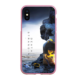 Чехол iPhone XS Max матовый Death Stranding: Exclusive, цвет: 3D-розовый