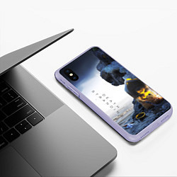 Чехол iPhone XS Max матовый Death Stranding: Exclusive, цвет: 3D-светло-сиреневый — фото 2