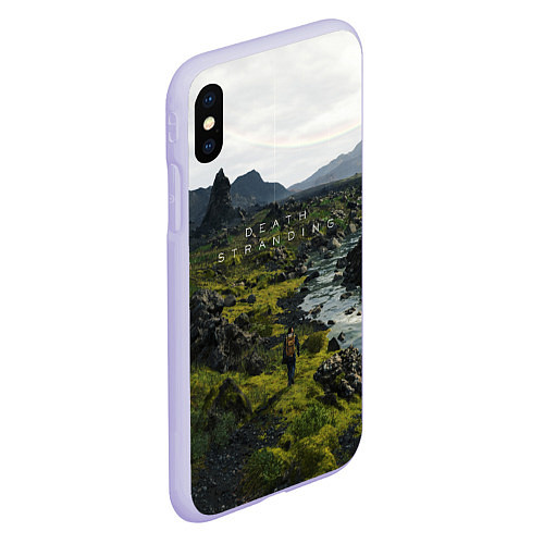 Чехол iPhone XS Max матовый Death Stranding: Green World / 3D-Светло-сиреневый – фото 2