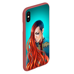 Чехол iPhone XS Max матовый Big Bang: G-Dragon, цвет: 3D-красный — фото 2