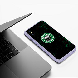 Чехол iPhone XS Max матовый Anteiku coffee sturbucks, цвет: 3D-светло-сиреневый — фото 2