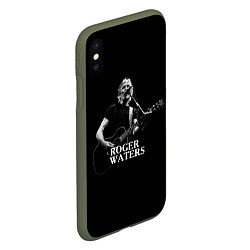 Чехол iPhone XS Max матовый Roger Waters, цвет: 3D-темно-зеленый — фото 2