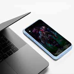 Чехол iPhone XS Max матовый Убийца гоблинов - Рыцарь, цвет: 3D-голубой — фото 2