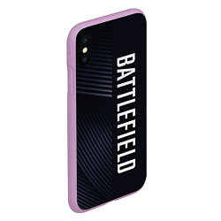 Чехол iPhone XS Max матовый BATTLEFIELD: Black Style, цвет: 3D-сиреневый — фото 2
