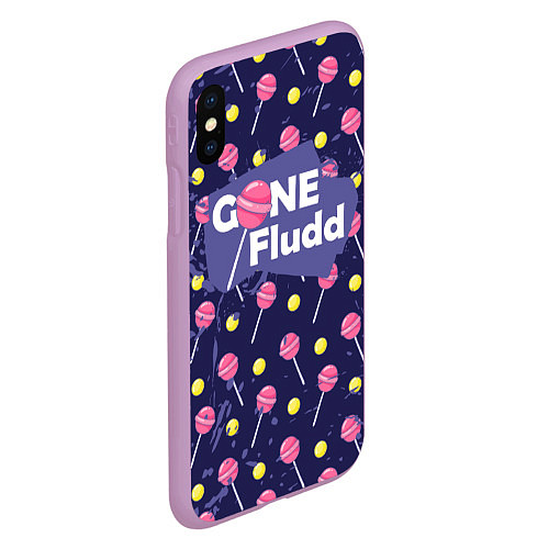 Чехол iPhone XS Max матовый GONE Fludd / 3D-Сиреневый – фото 2