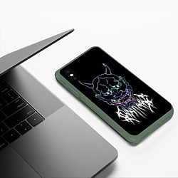 Чехол iPhone XS Max матовый Ghostemane, цвет: 3D-темно-зеленый — фото 2